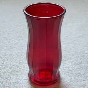 Glass Vase 10” Tall With 4.5” Opening For Beautiful Bouquet of Flowers Red